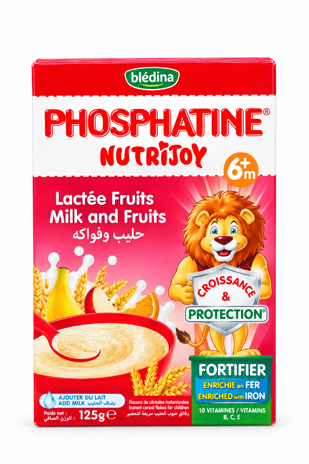 Blédina Phosphatine Nutrisoy – Laitée Fruits – 125 g