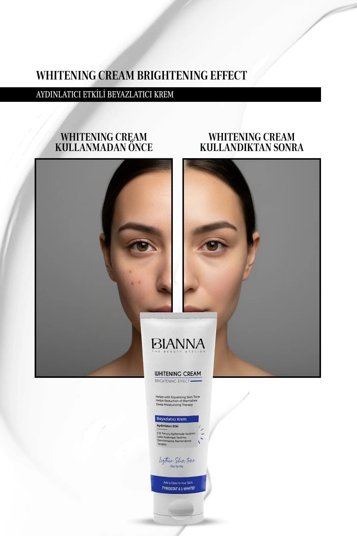 Bianna Whitening Cream Brightening Effect 100ML - Vue principale