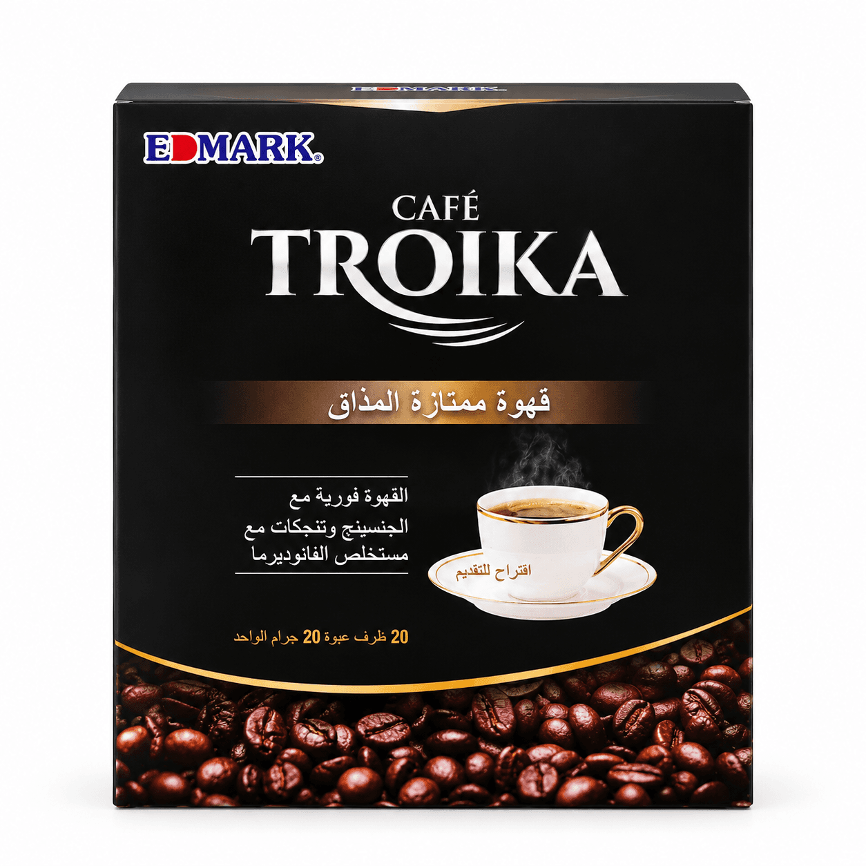 Café Troika EDMark – Café instantané, boîte de 20 sachets - Vue principale